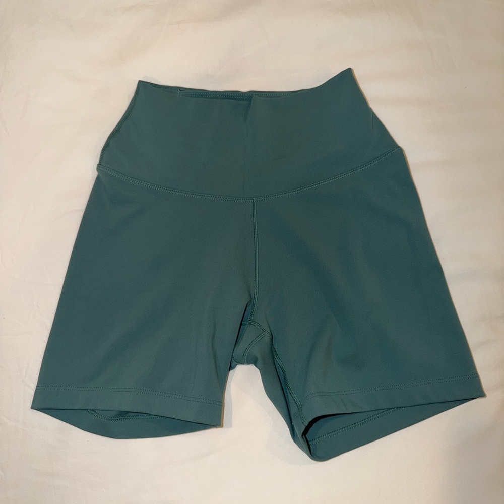 Nike Women's High-Waisted Green Shorts